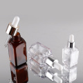 20ml 30ml 40ml empty square plastic serum bottles in stock new design ready to ship acrylic dropper bottles for essence oil